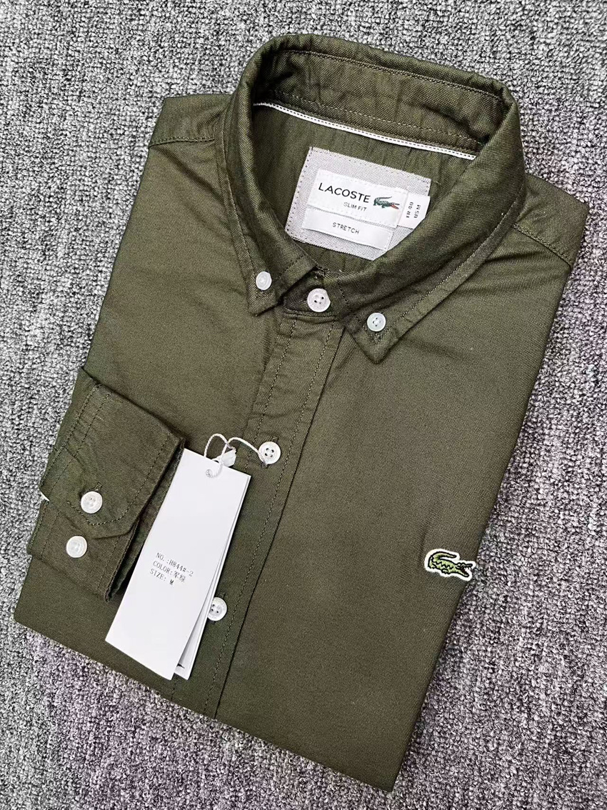 Crocodile Thick Oxford Long-Sleeve Shirt