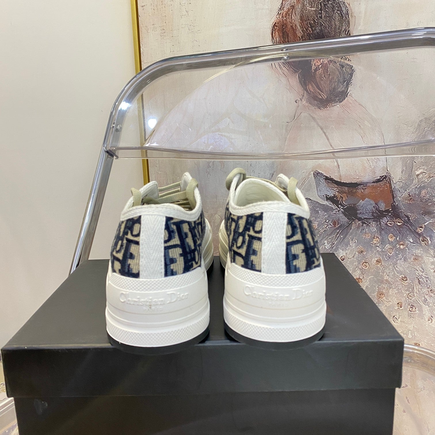 DIO*New muffin thick bottom embroidered canvas shoes