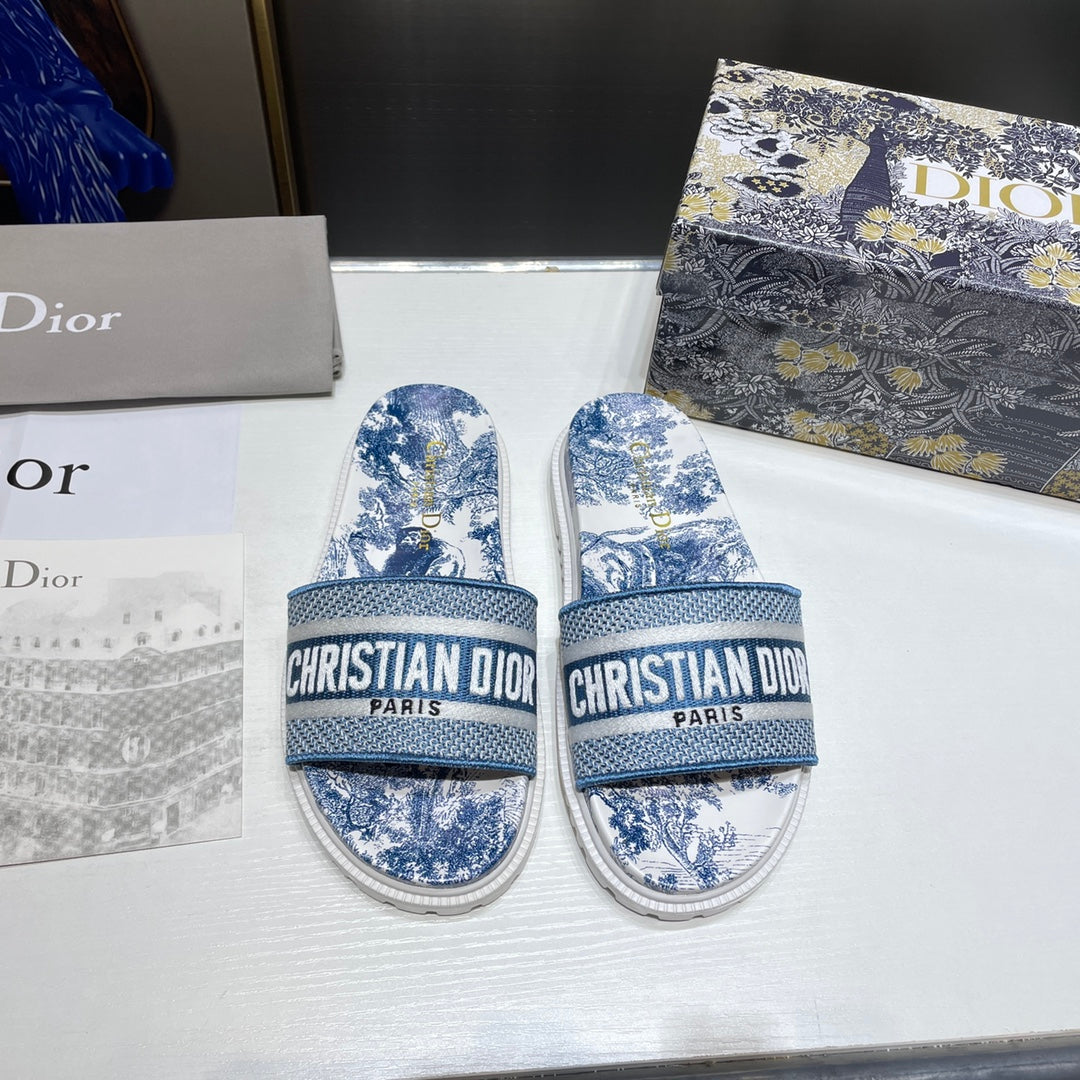 DIO* 24 new color thick-soled embroidered slippers