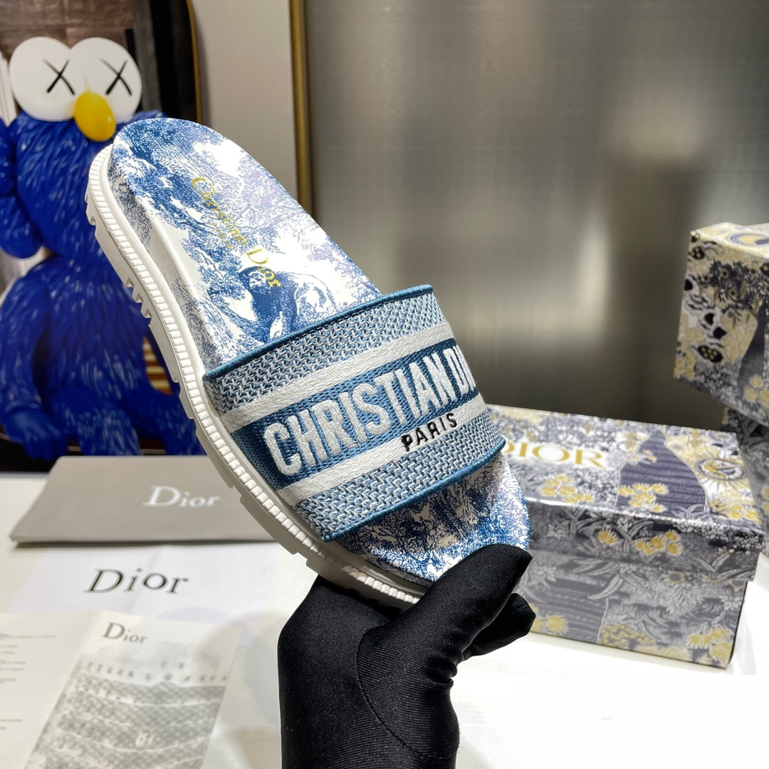 DIO* 24 new color thick-soled embroidered slippers