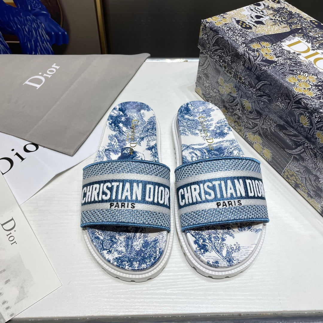 DIO* 24 new color thick-soled embroidered slippers