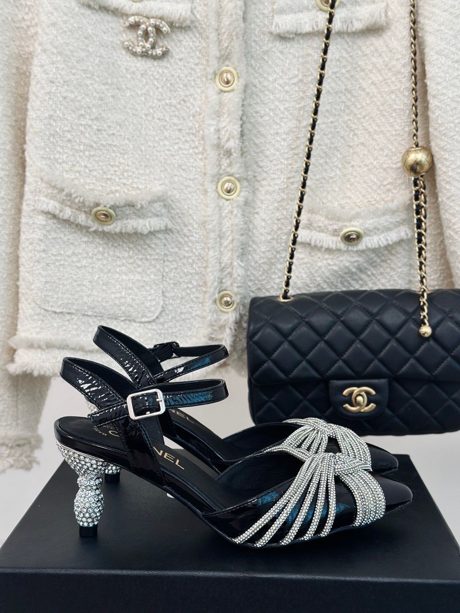 CHA* 24 new high-heeled sandals 1:1 VIP