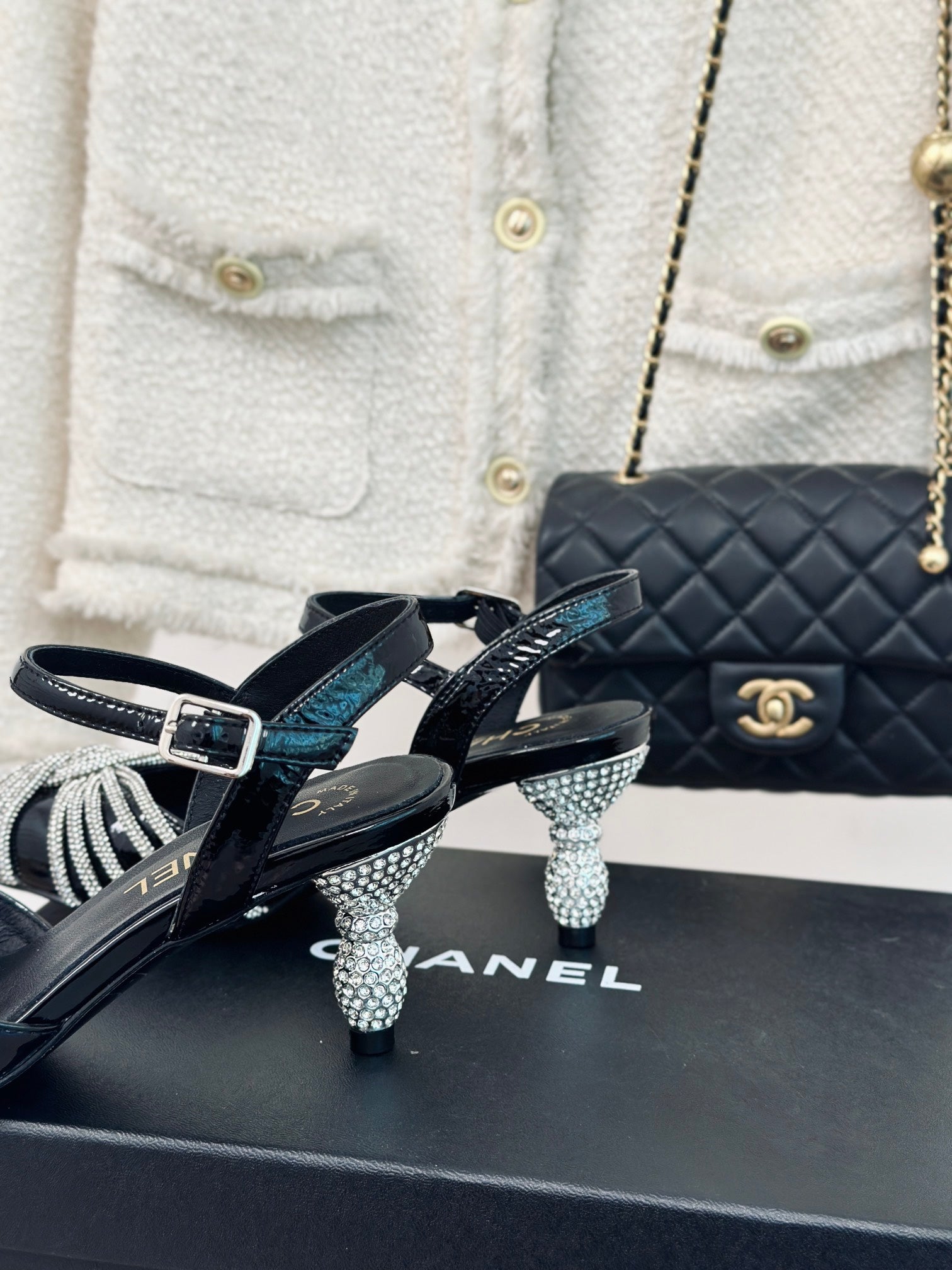 CHA* 24 new high-heeled sandals 1:1 VIP