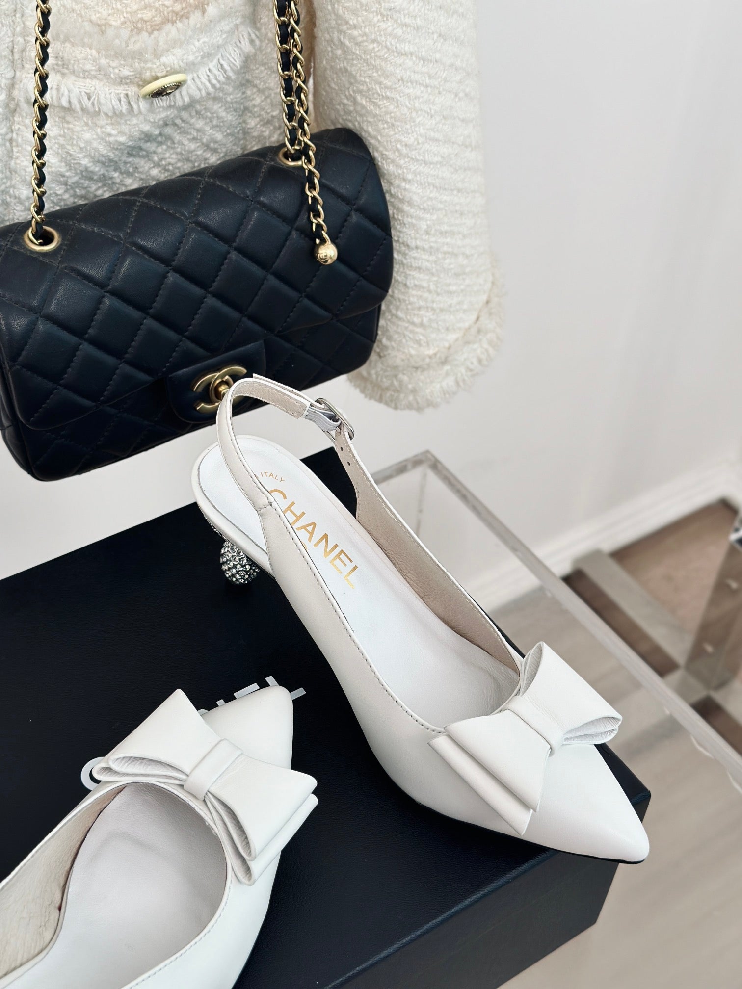 CHA* 24 new bow high heel sandals 1:1 VIP