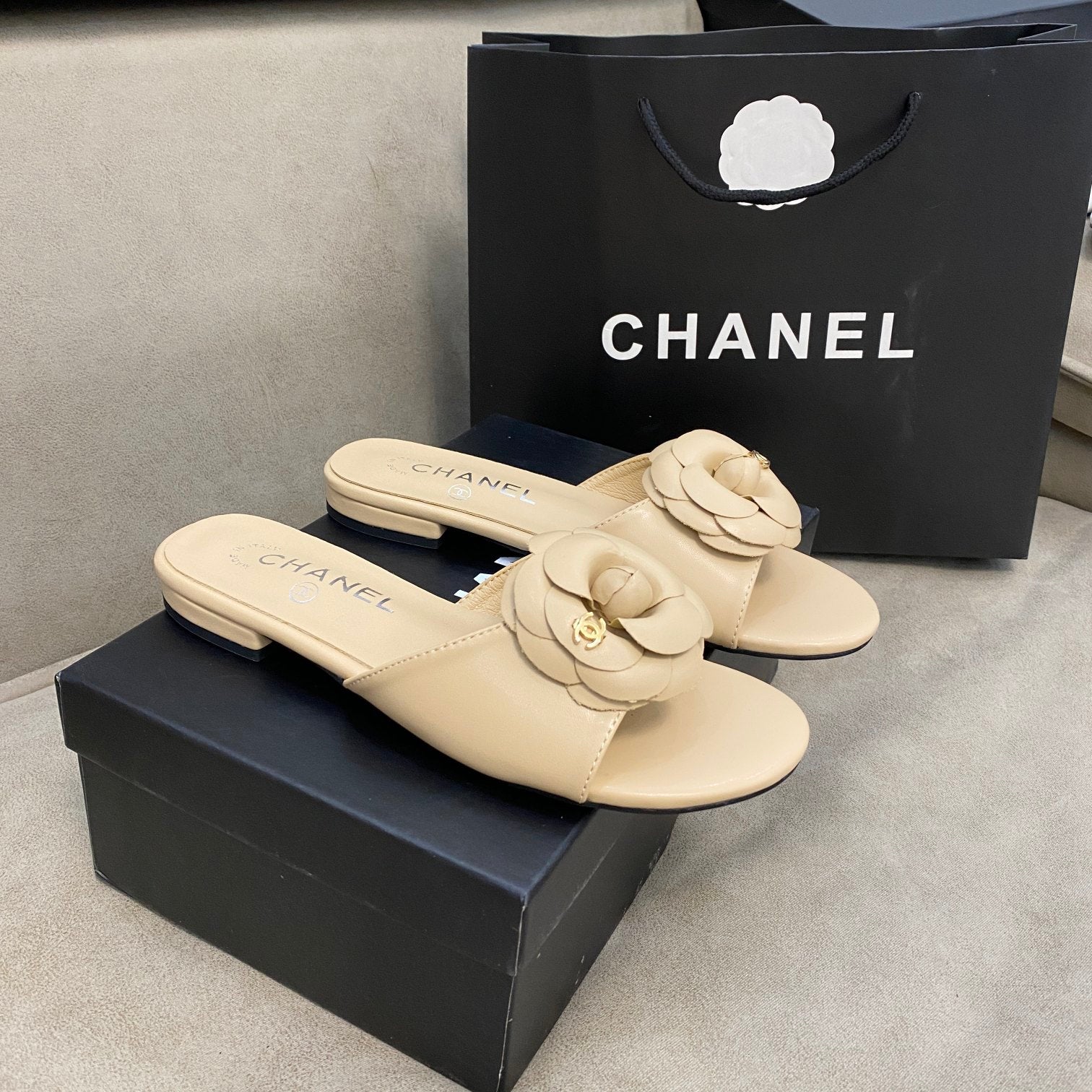 CHANE* 24 CAMELLIA SLIPPERS