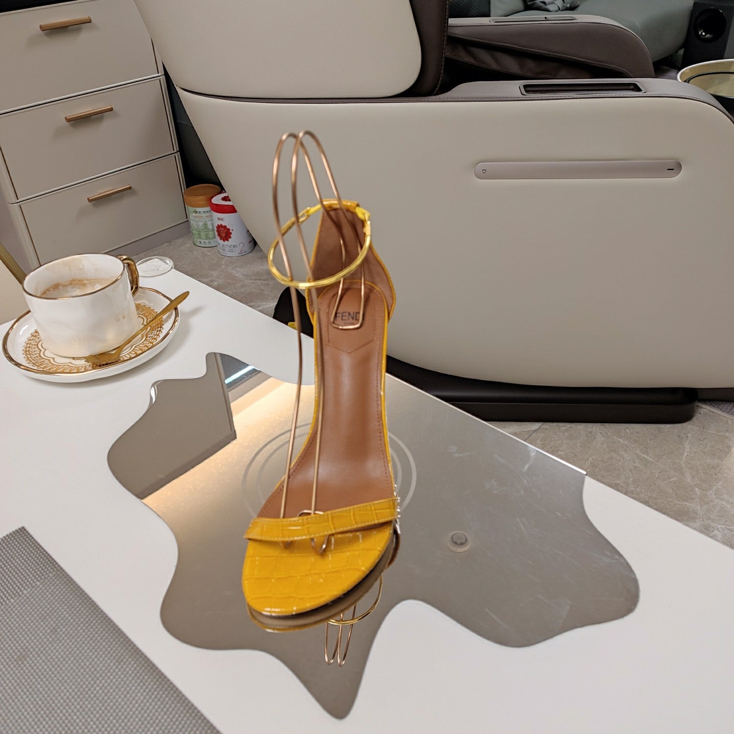 FEN* 24 new leather high heels 1:1 VIP