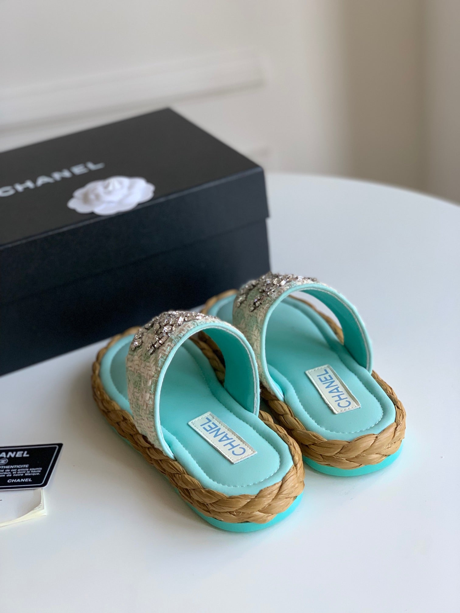 CHAN* 24 new fisherman straw flip-flops 1:1 VIP