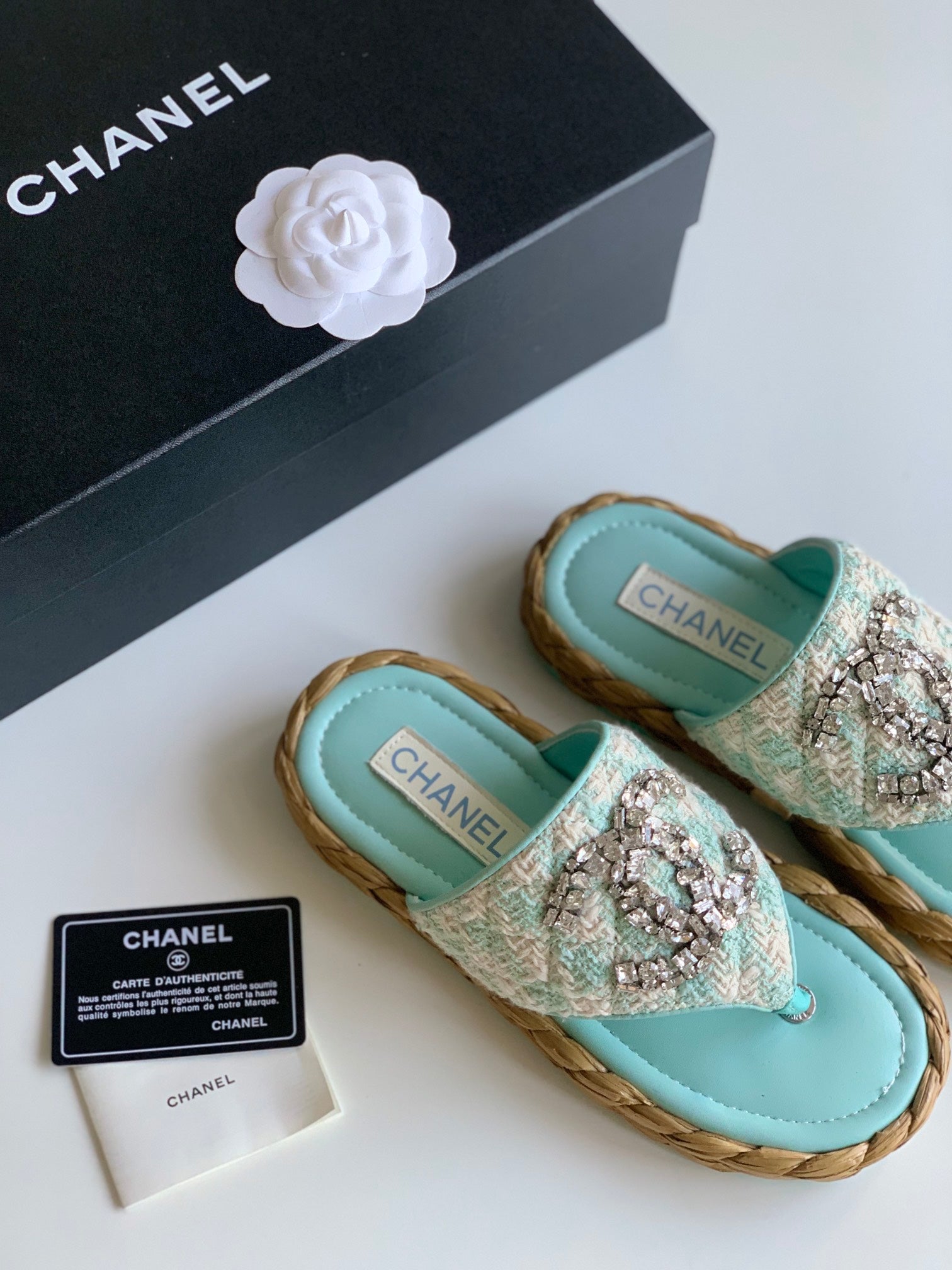 CHAN* 24 new fisherman straw flip-flops 1:1 VIP