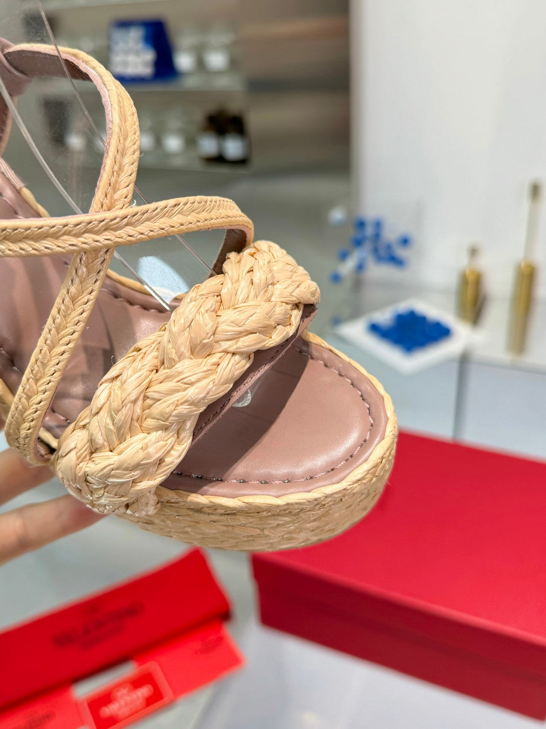 Valenti* 24 new raffia hollow heel sandals  1:1 VIP