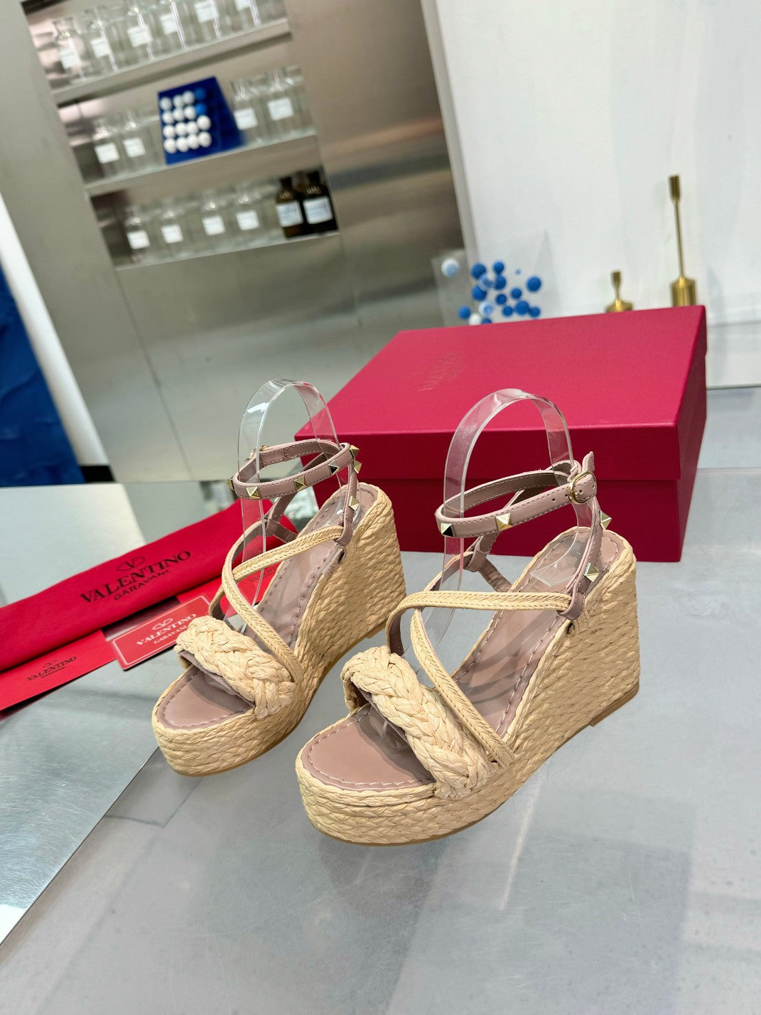 Valenti* 24 new raffia hollow heel sandals  1:1 VIP