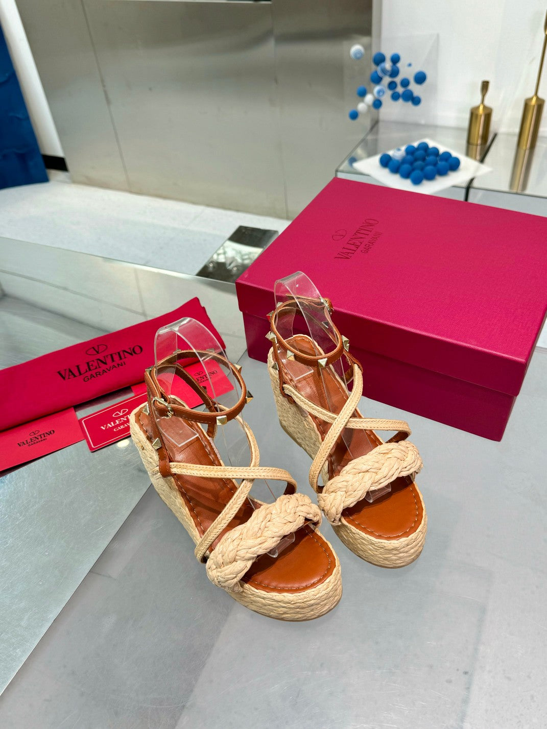 Valenti* 24 new raffia hollow heel sandals  1:1 VIP