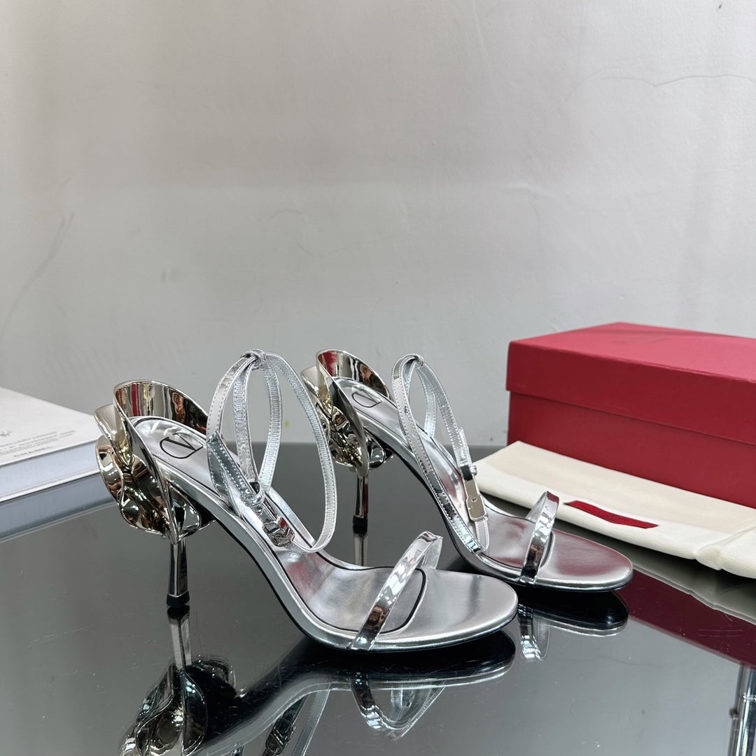 Valentin* 24SS ABS painted flower high heels 1:1 VIP