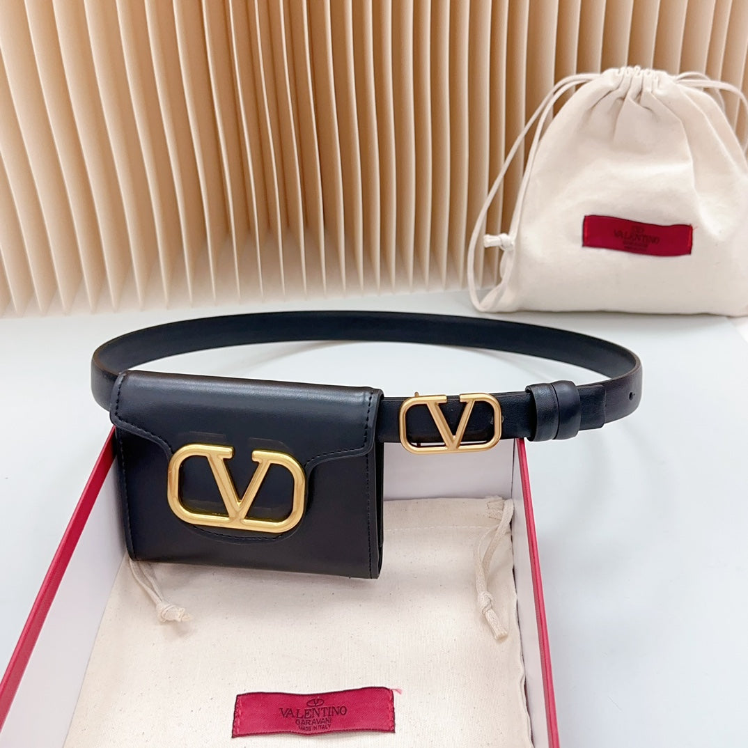 Valenti* 24SS leather belt with waist bag 1:1 VIP
