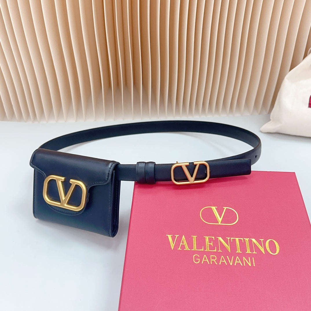 Valenti* 24SS leather belt with waist bag 1:1 VIP