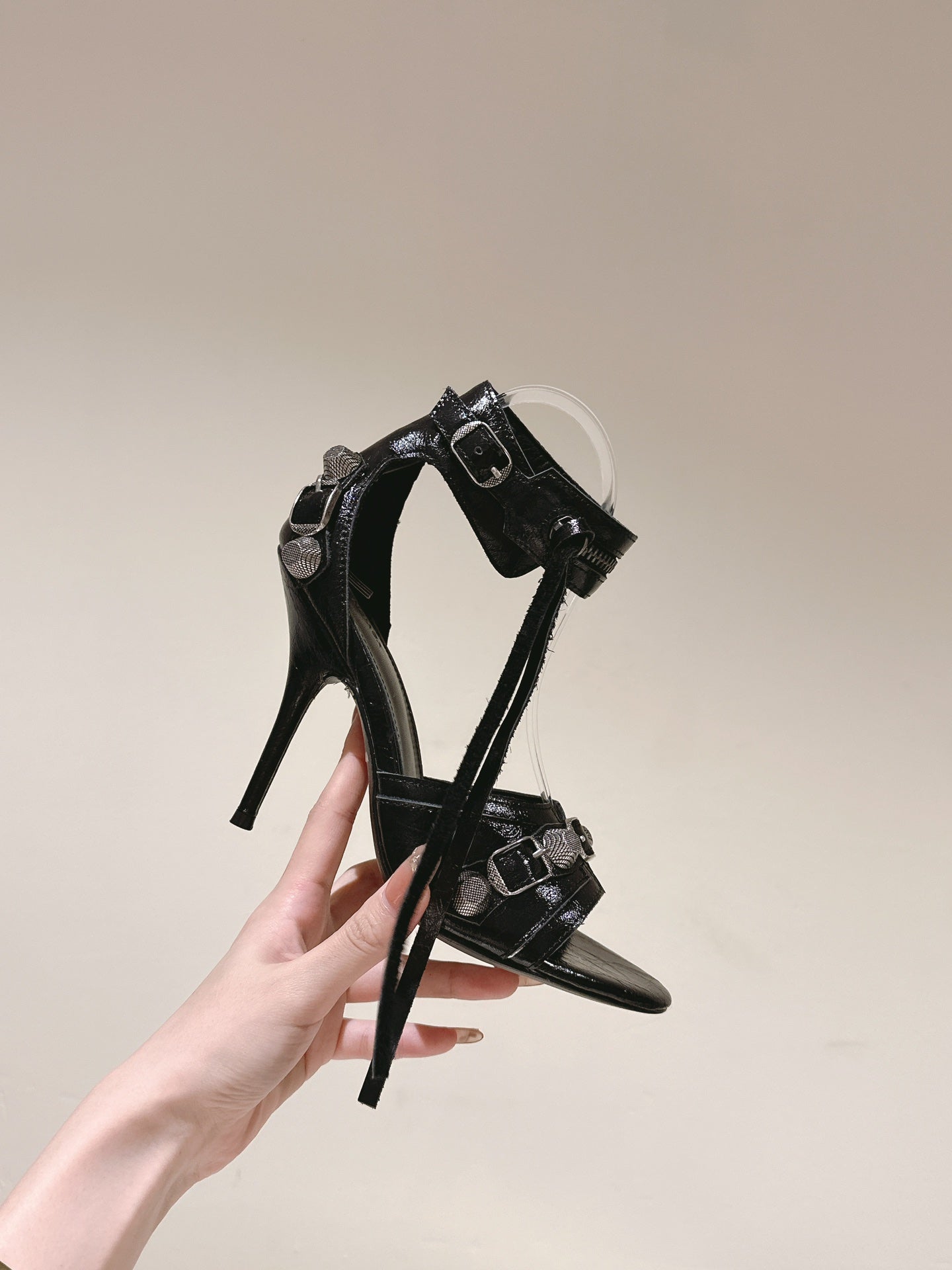 Balenciaga* 24SS Diamond Buckle High Heel Sandals 1:1 VIP