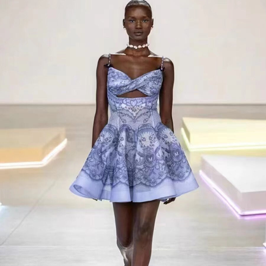 ZIMMERM* Lace Print Bow Dress