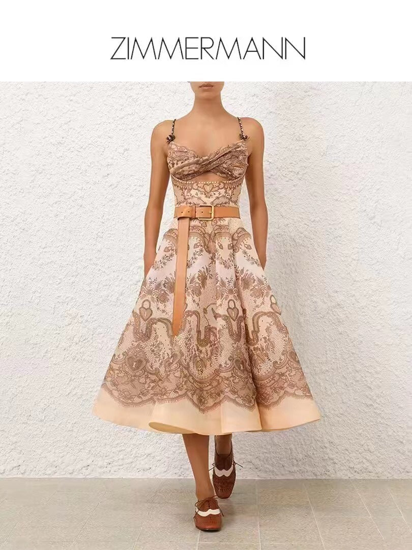 ZIMMERM* Vintage lace print dress
