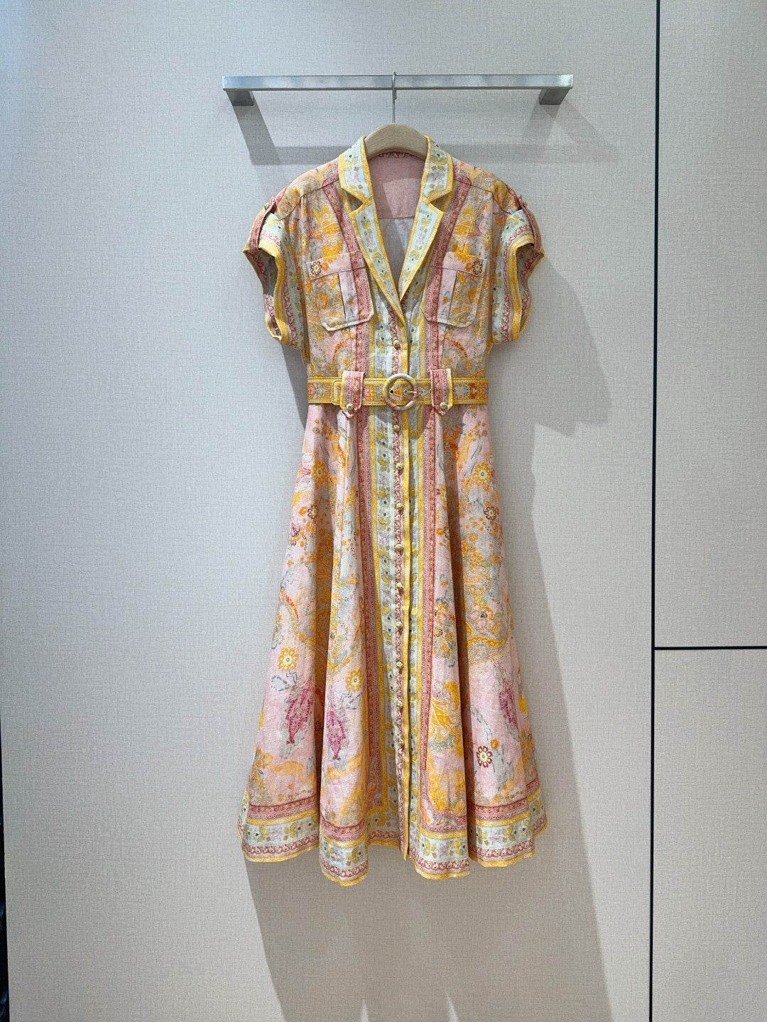 ZIMMERM* Multicolor Midi Shirt Dress