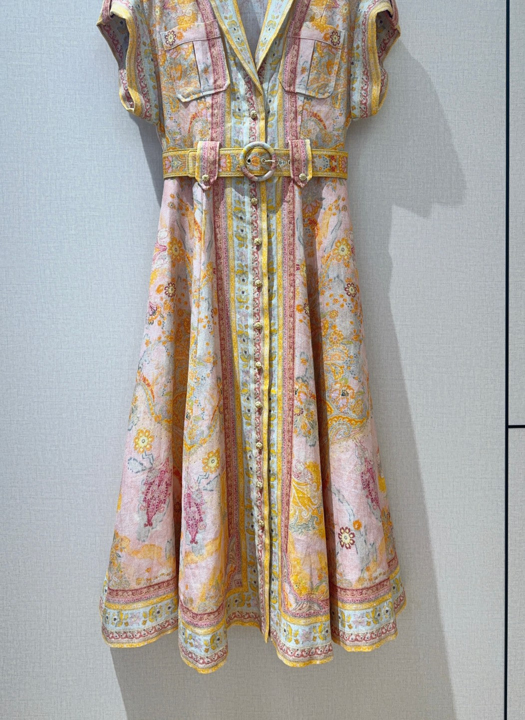 ZIMMERM* Multicolor Midi Shirt Dress