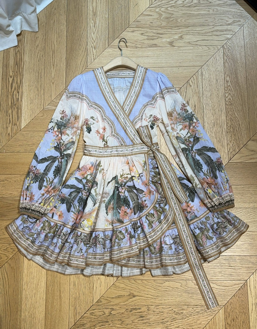 ZIMMERM* Wrap Tie-Tie Ruffle Dress