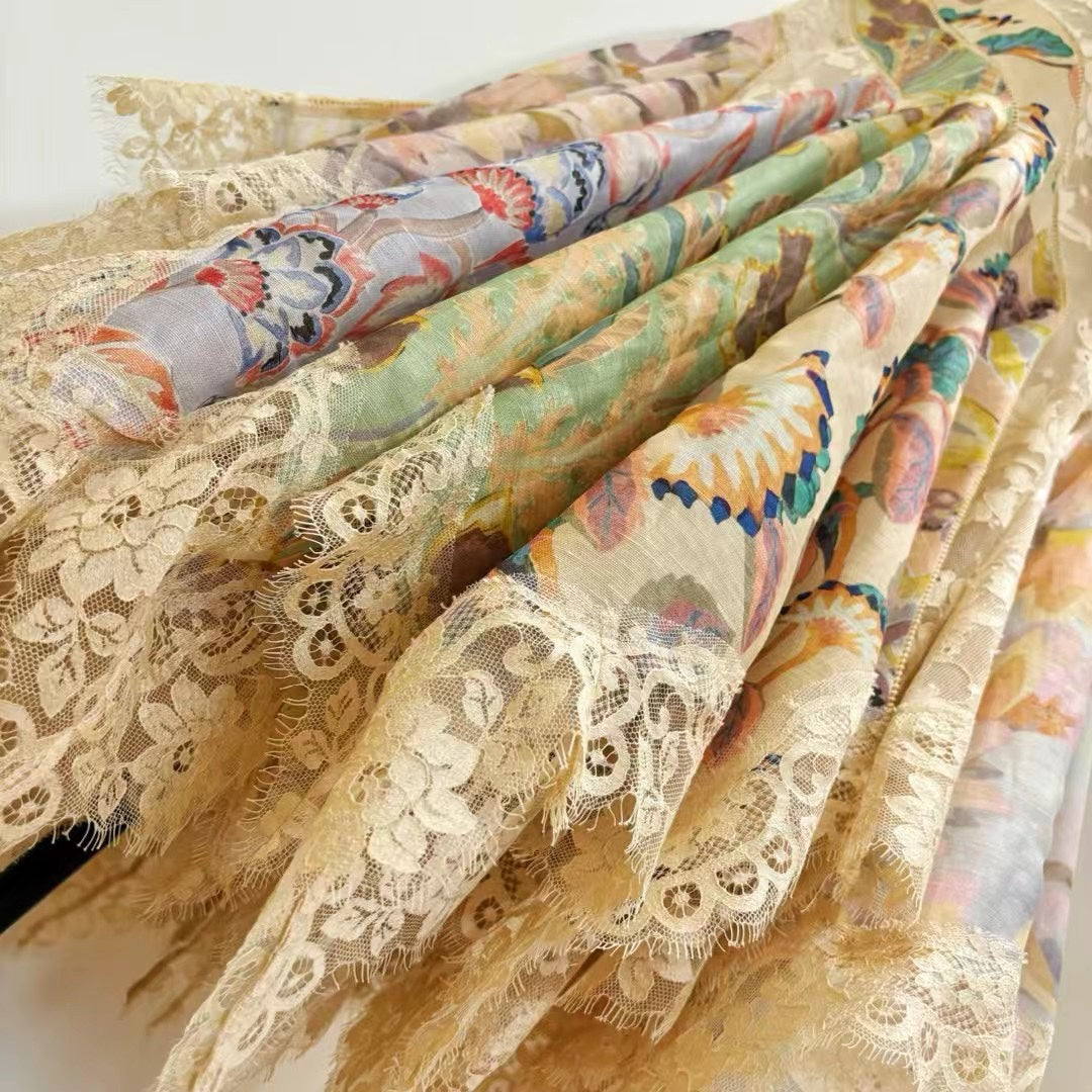 ZIMMERM* Silk and linen lace dress 1:1