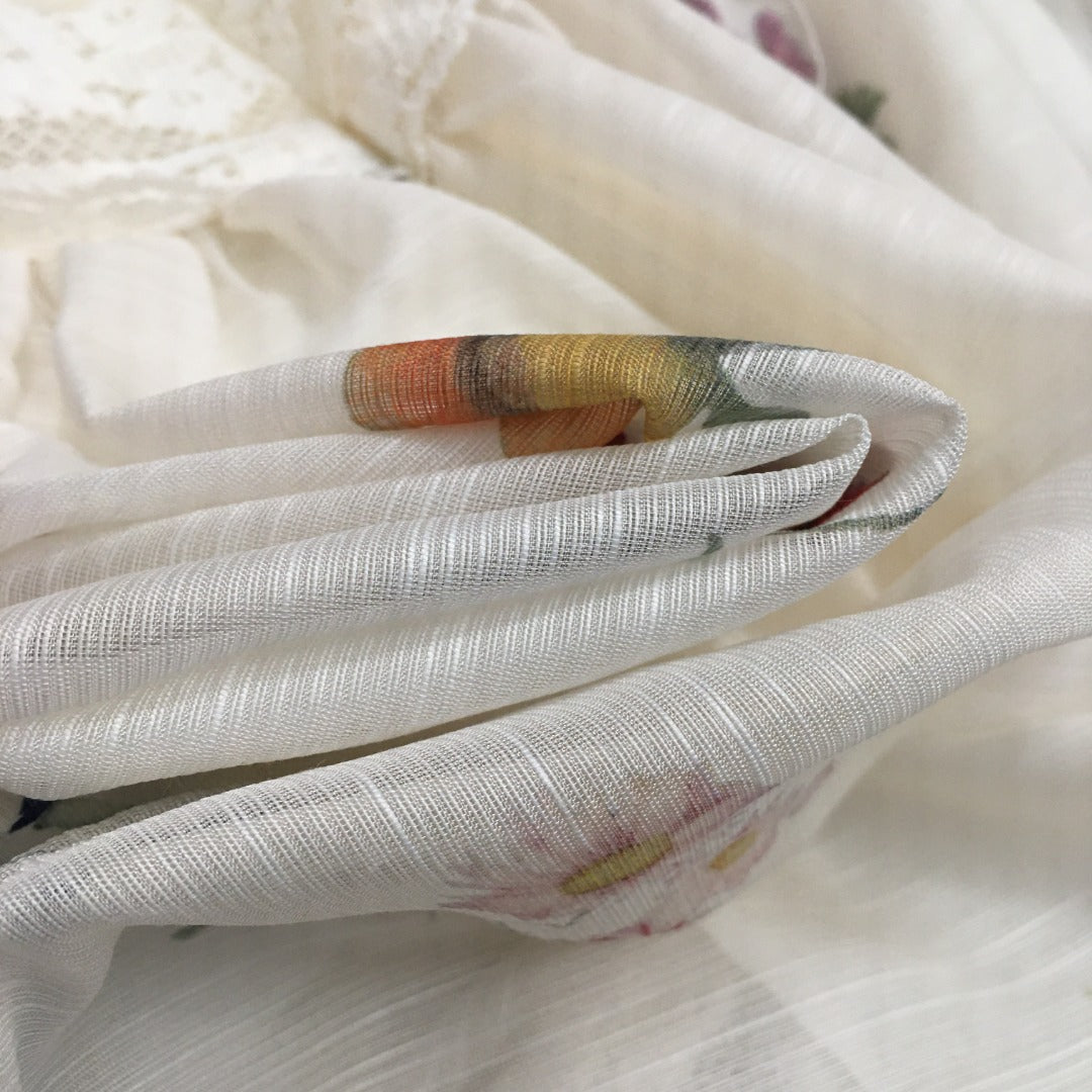 ZIMMERM*Elegant and elegant printed lace waist dress