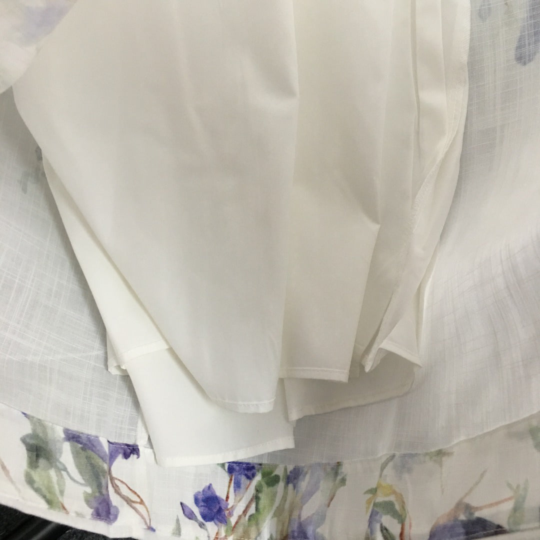 ZIMMERM*Flower and bird print backless suspender dress