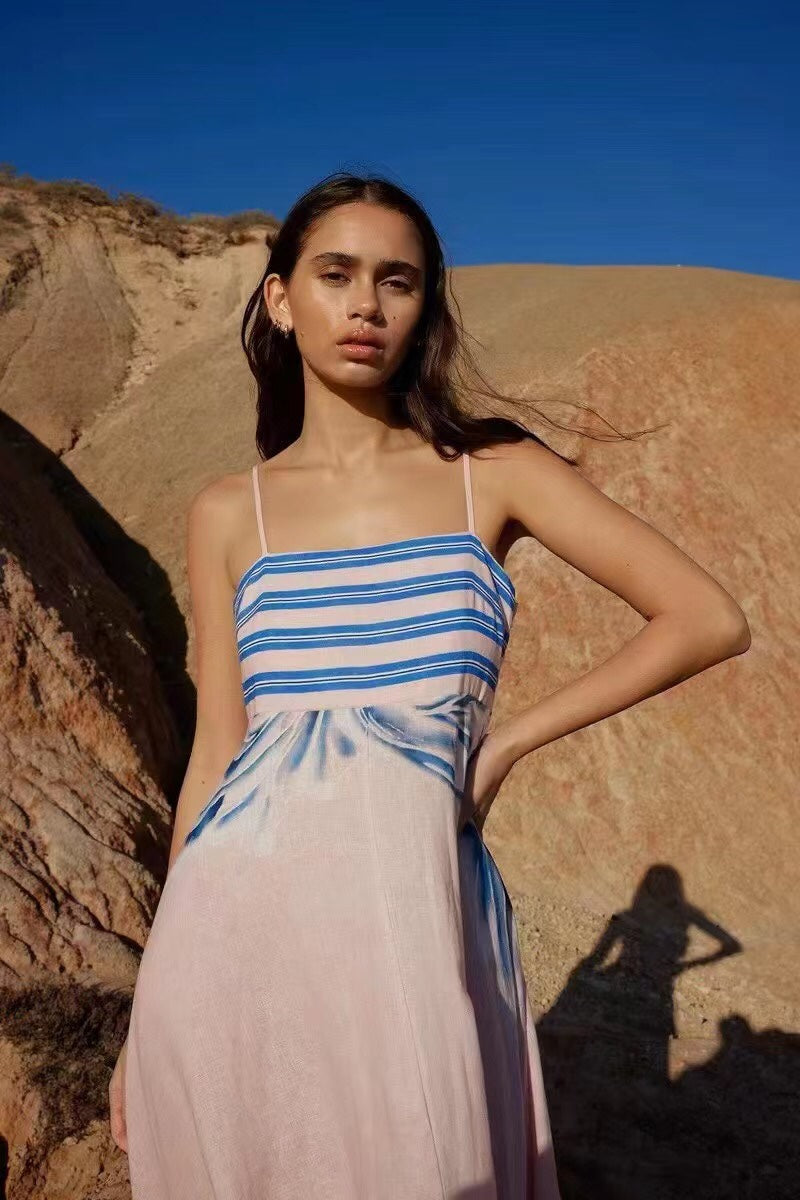 ZIM* Stripe Print Slip Dress
