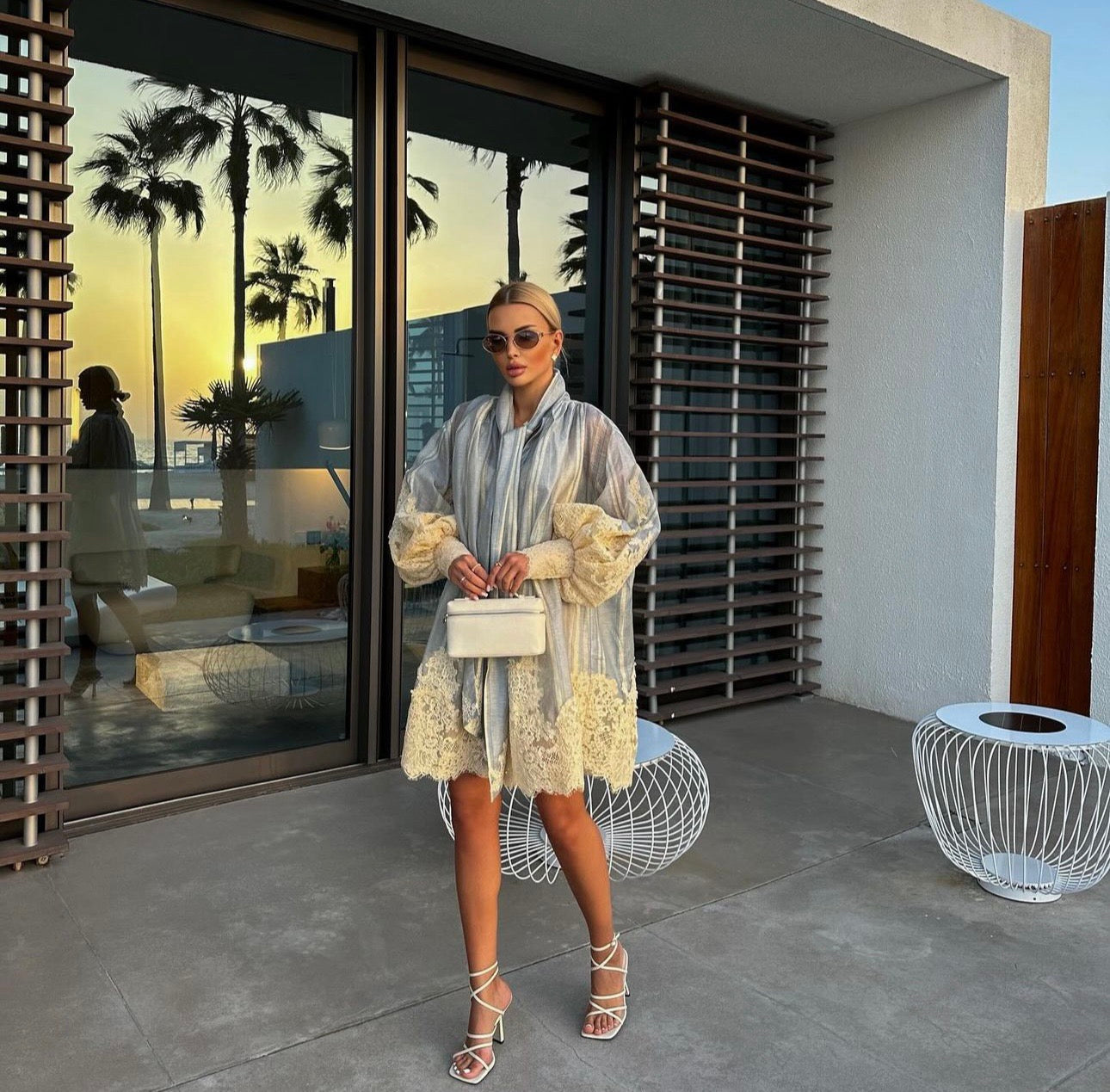 ZIM* New Heavy Lace Splicing Dress