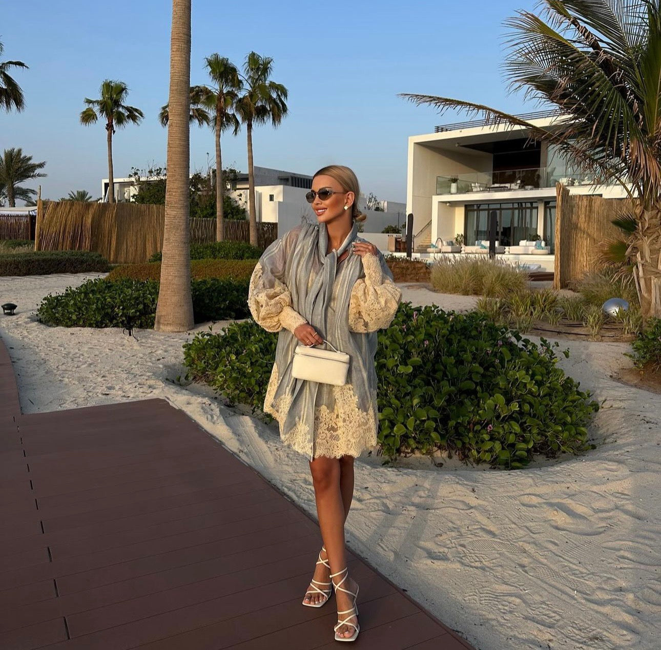 ZIM* New Heavy Lace Splicing Dress