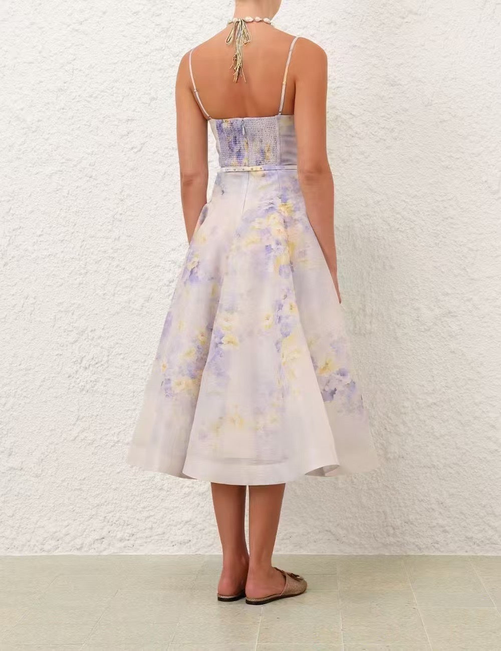 ZIM*Sling Cross V-neck Dress