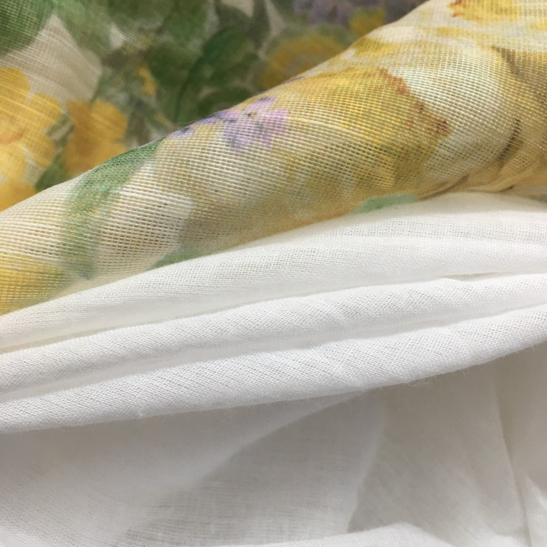 ZIM* Floral Print Tie-Waist Flared Long Sleeve Cake Dress