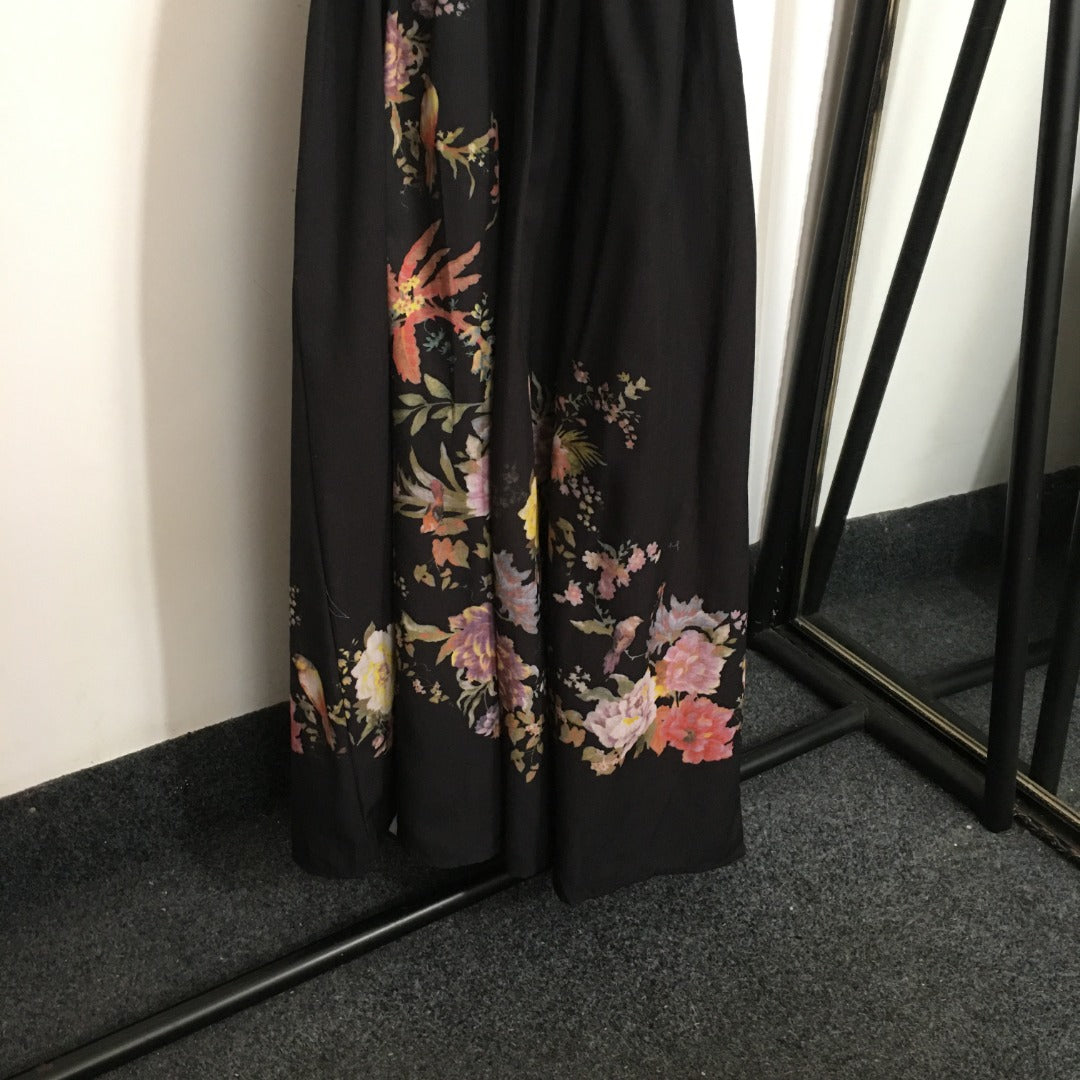 ZIM* Printed Sexy Backless Waist Halter Neck Tank Dress