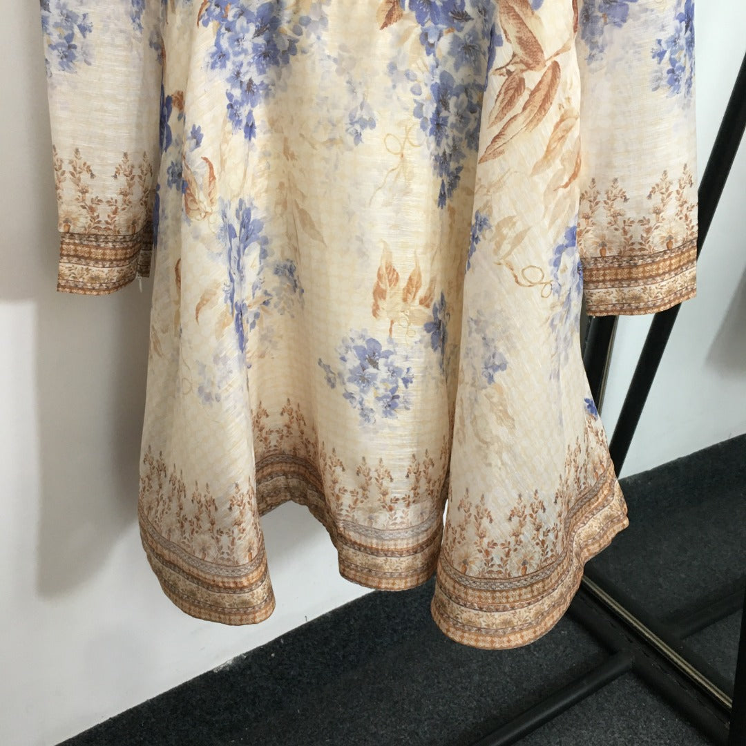 ZIM* Floral V-neck waist dress