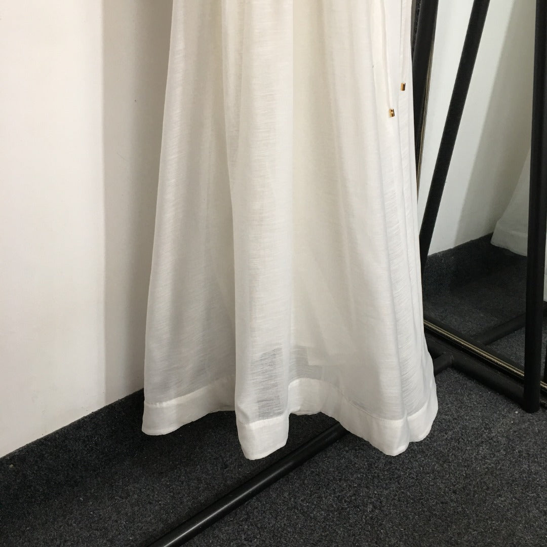 ZIM* Lotus hem halterneck waist vest dress