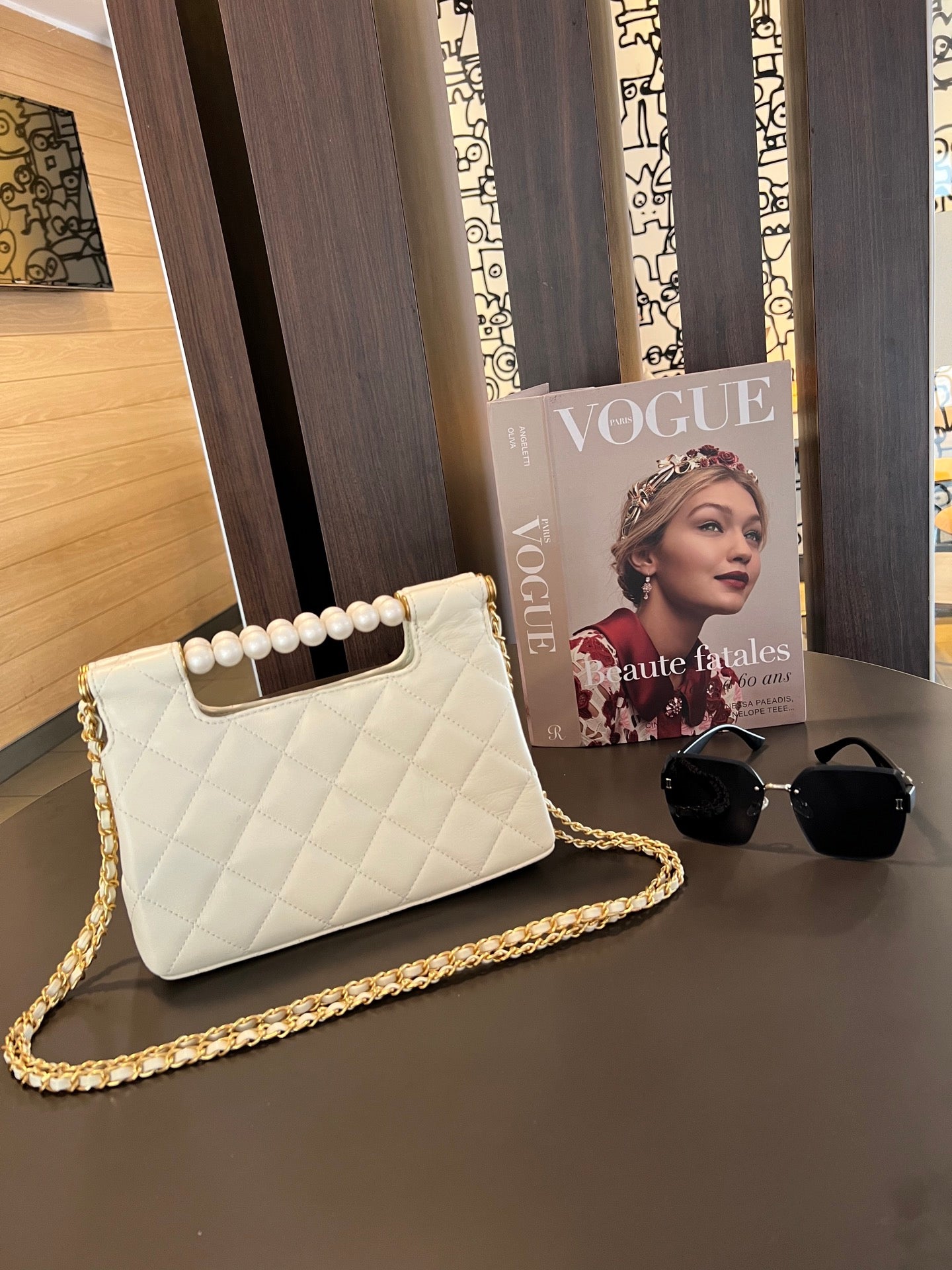 CHAN* 25SS Pearl Handle Bag