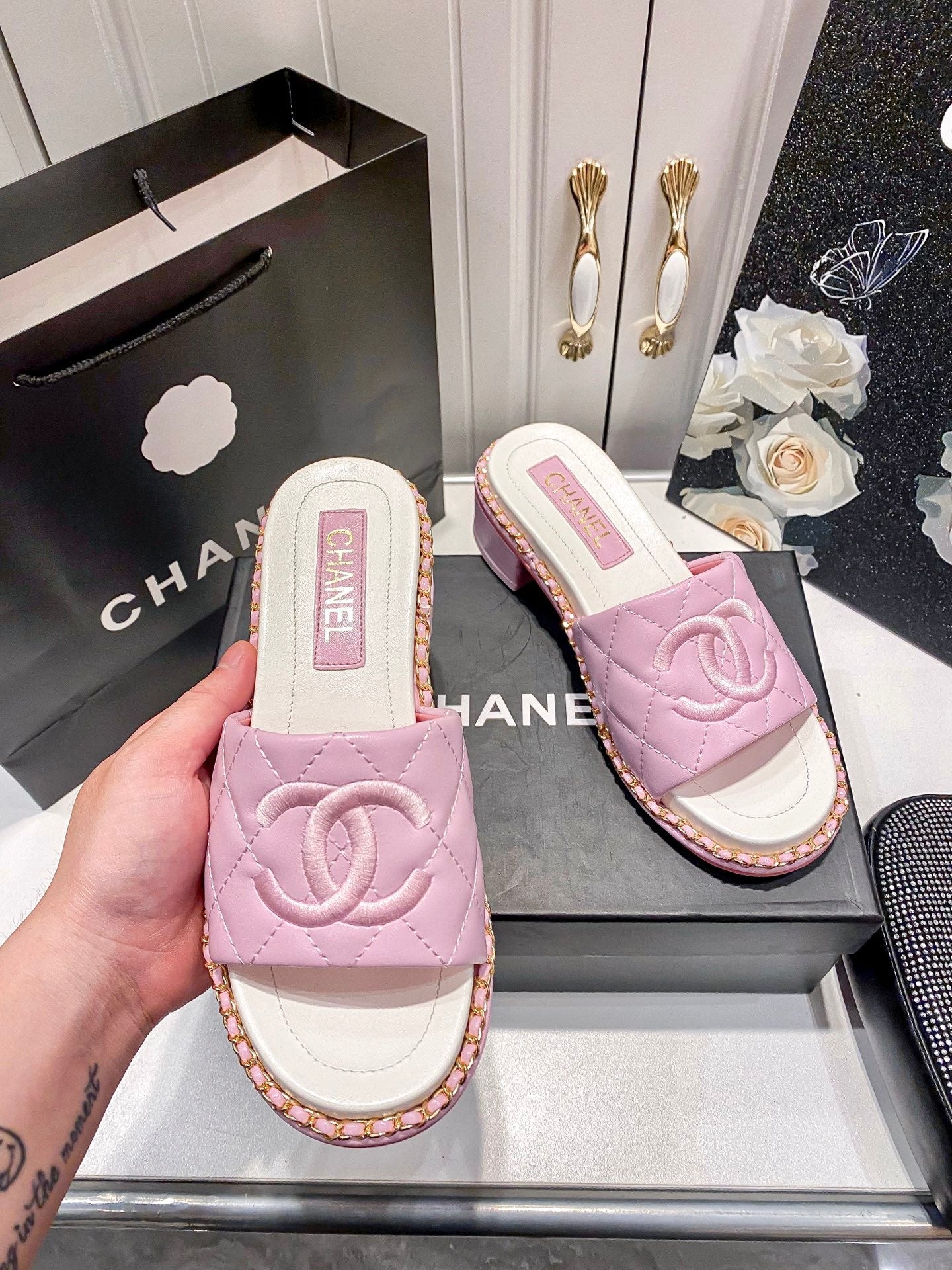 CHNA* 25 Platform High Heel Slippers