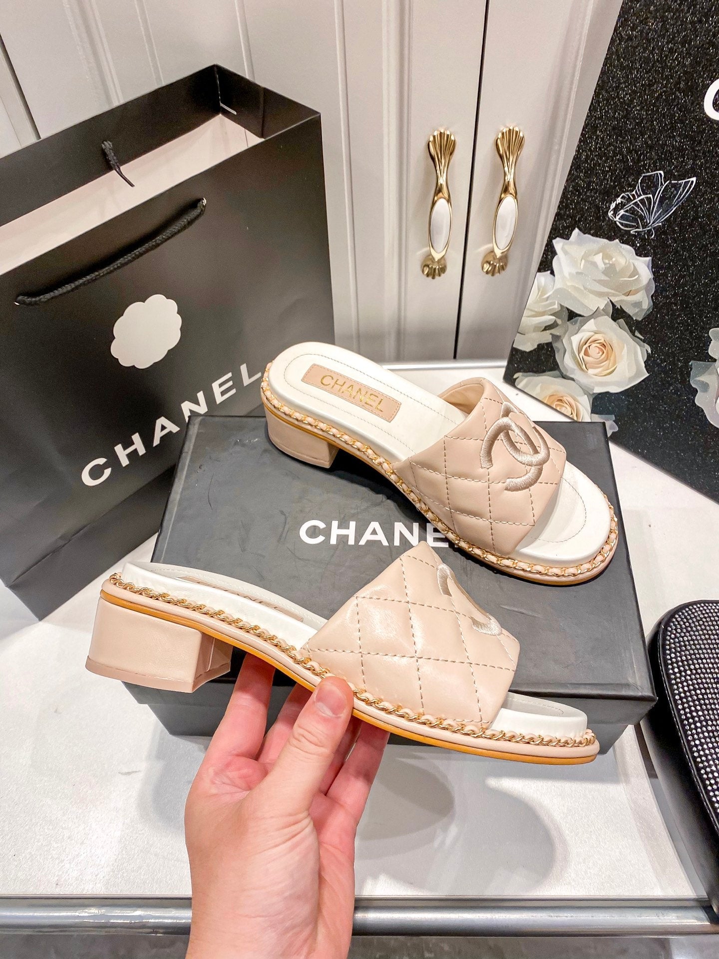 CHNA* 25 Platform High Heel Slippers