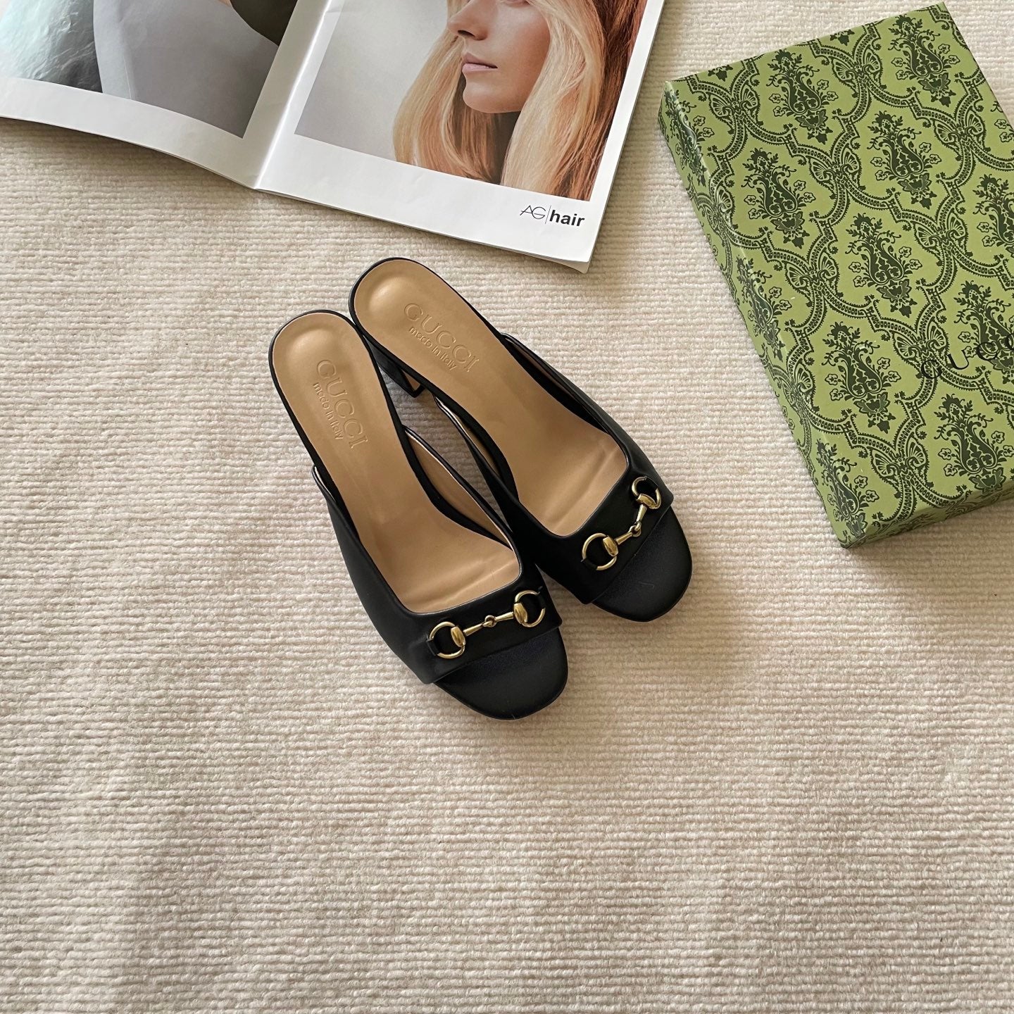 GU* 25 Double G Block Heel Sandals