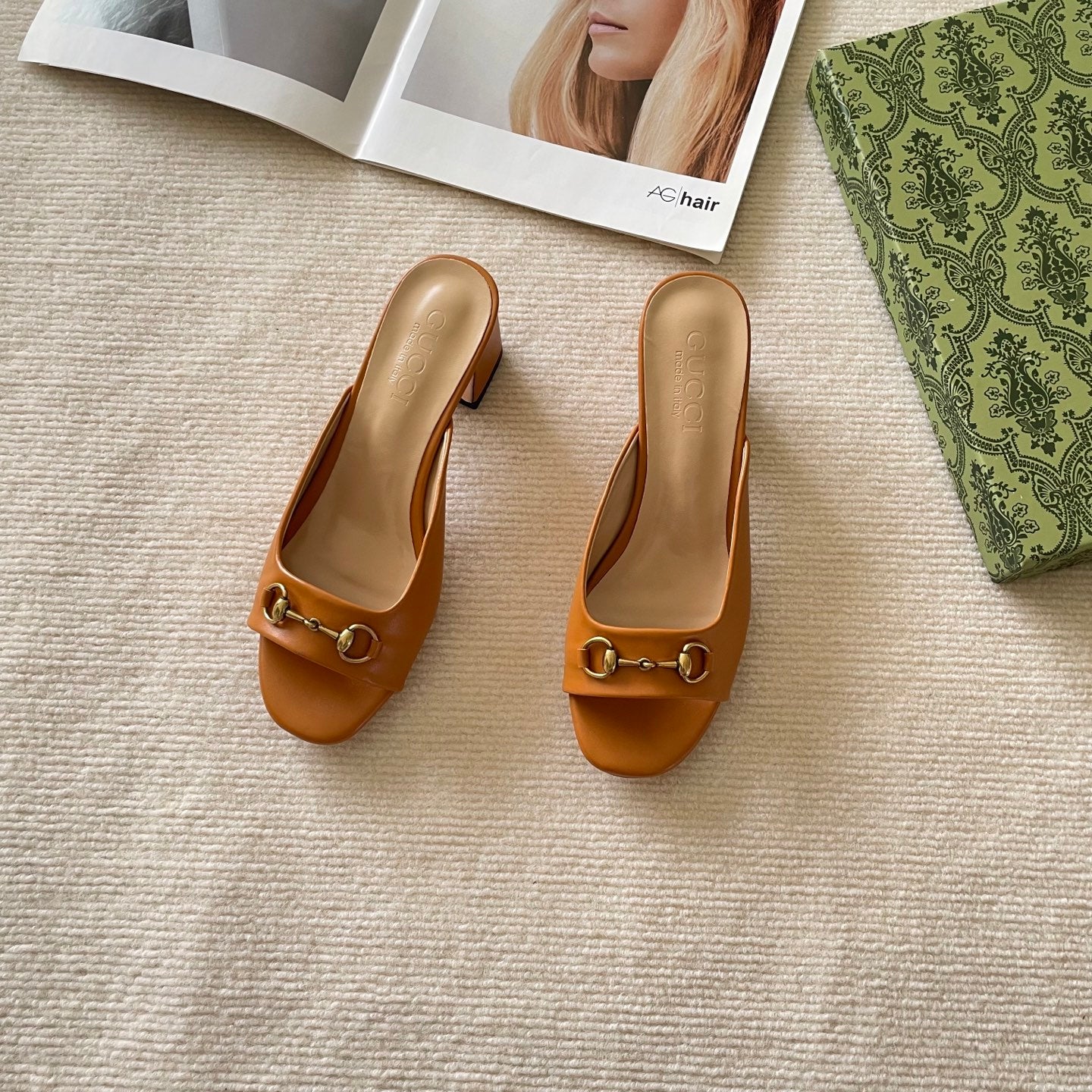 GU* 25 Double G Block Heel Sandals