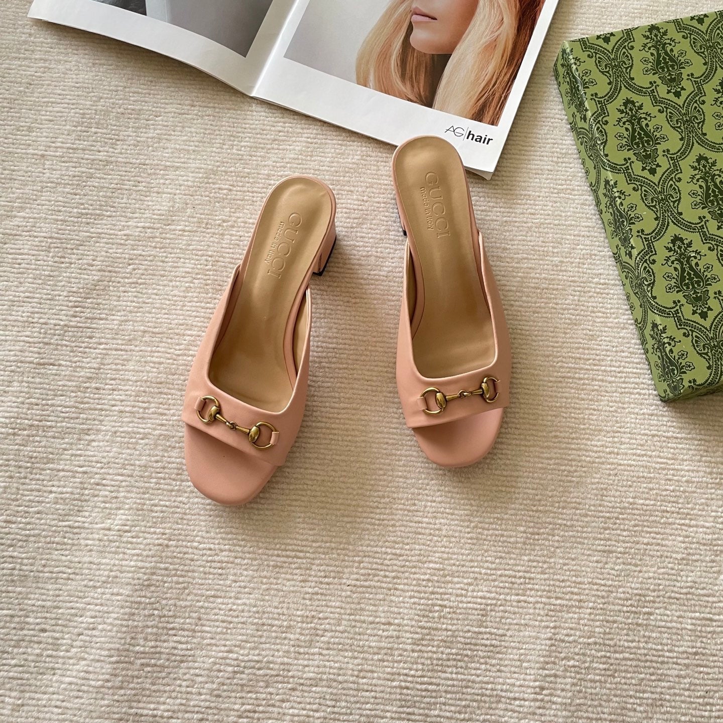 GU* 25 Double G Block Heel Sandals