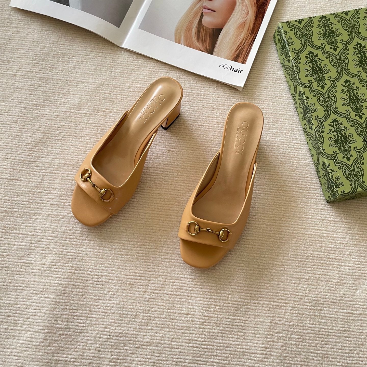 GU* 25 Double G Block Heel Sandals