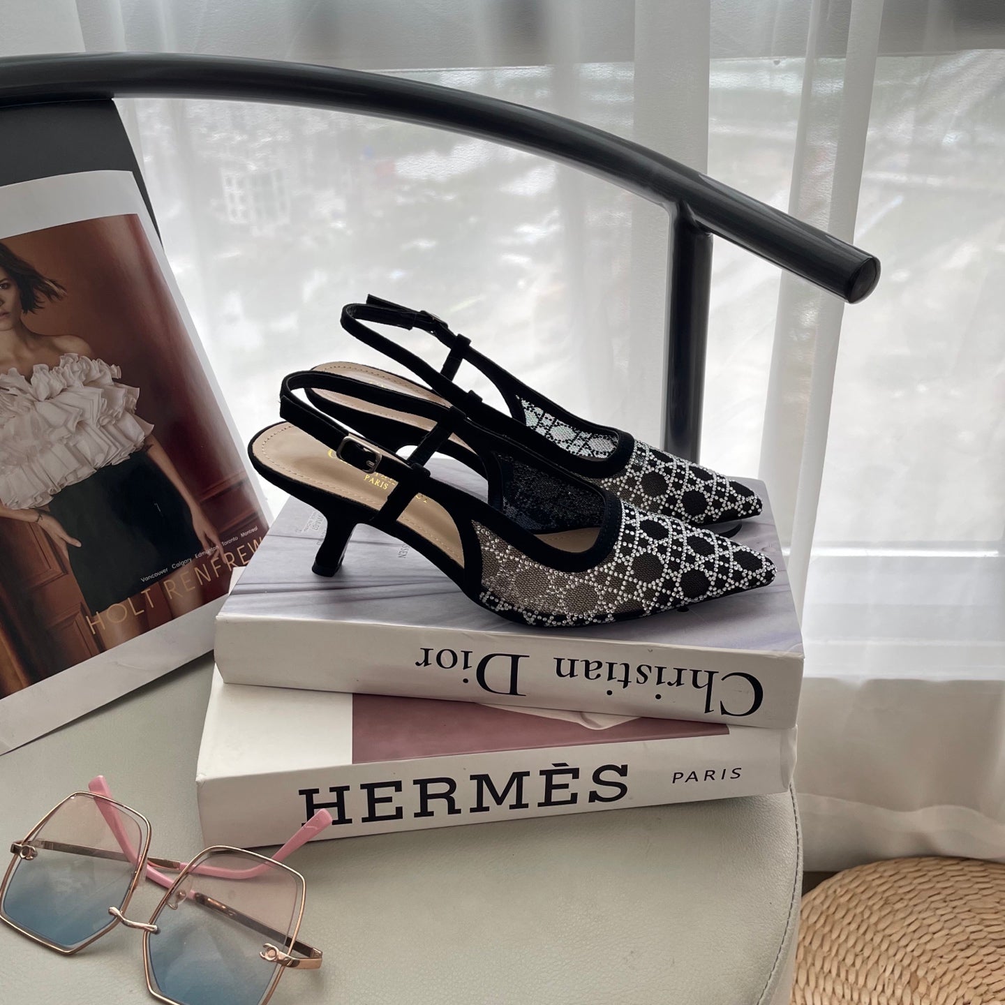 DIO* 25SS mesh diamond sandals