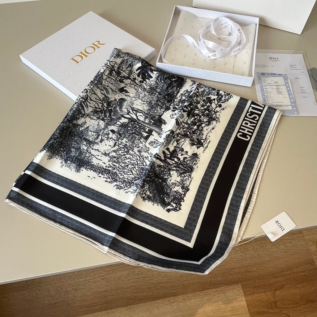 DIO* 25SS 100% silk square scarf
