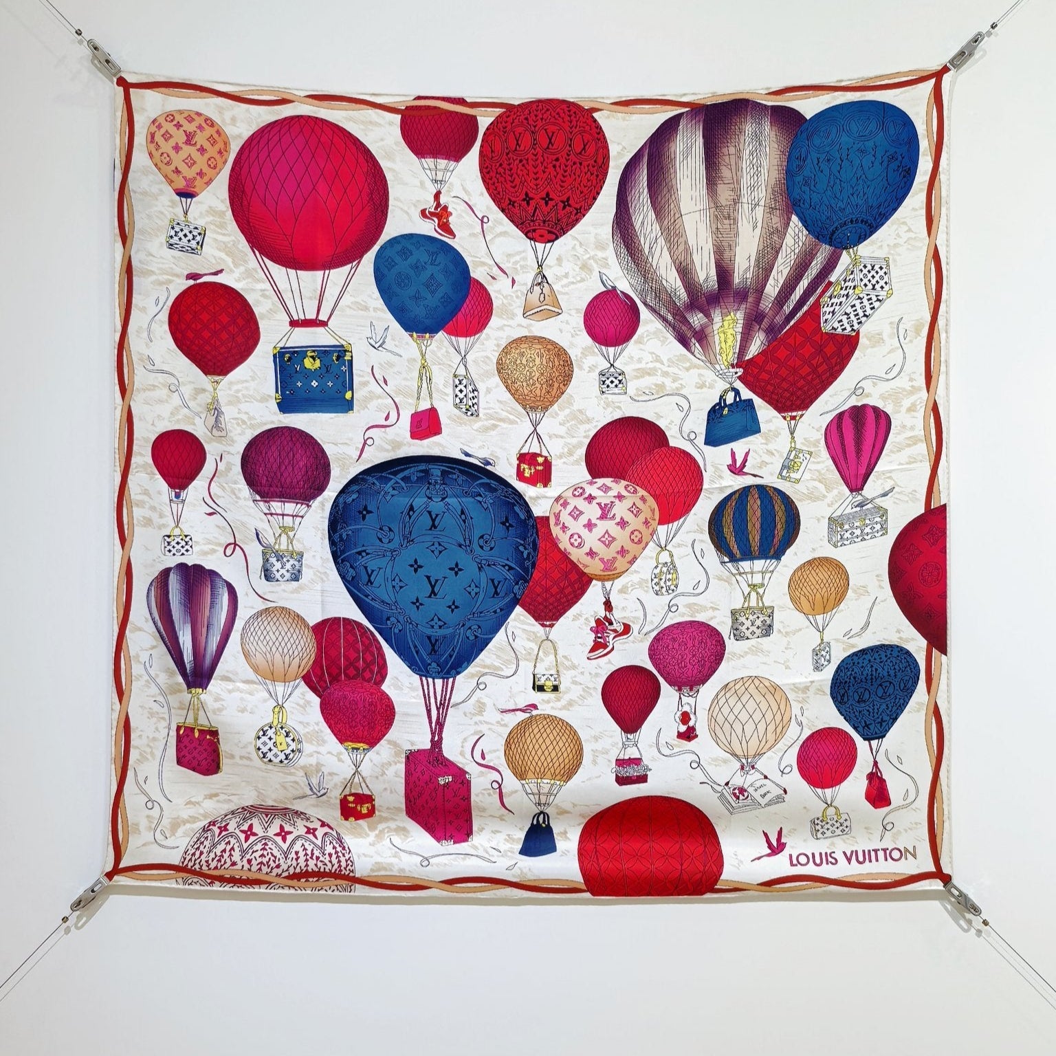 LV* 25SS 100% silk square scarf