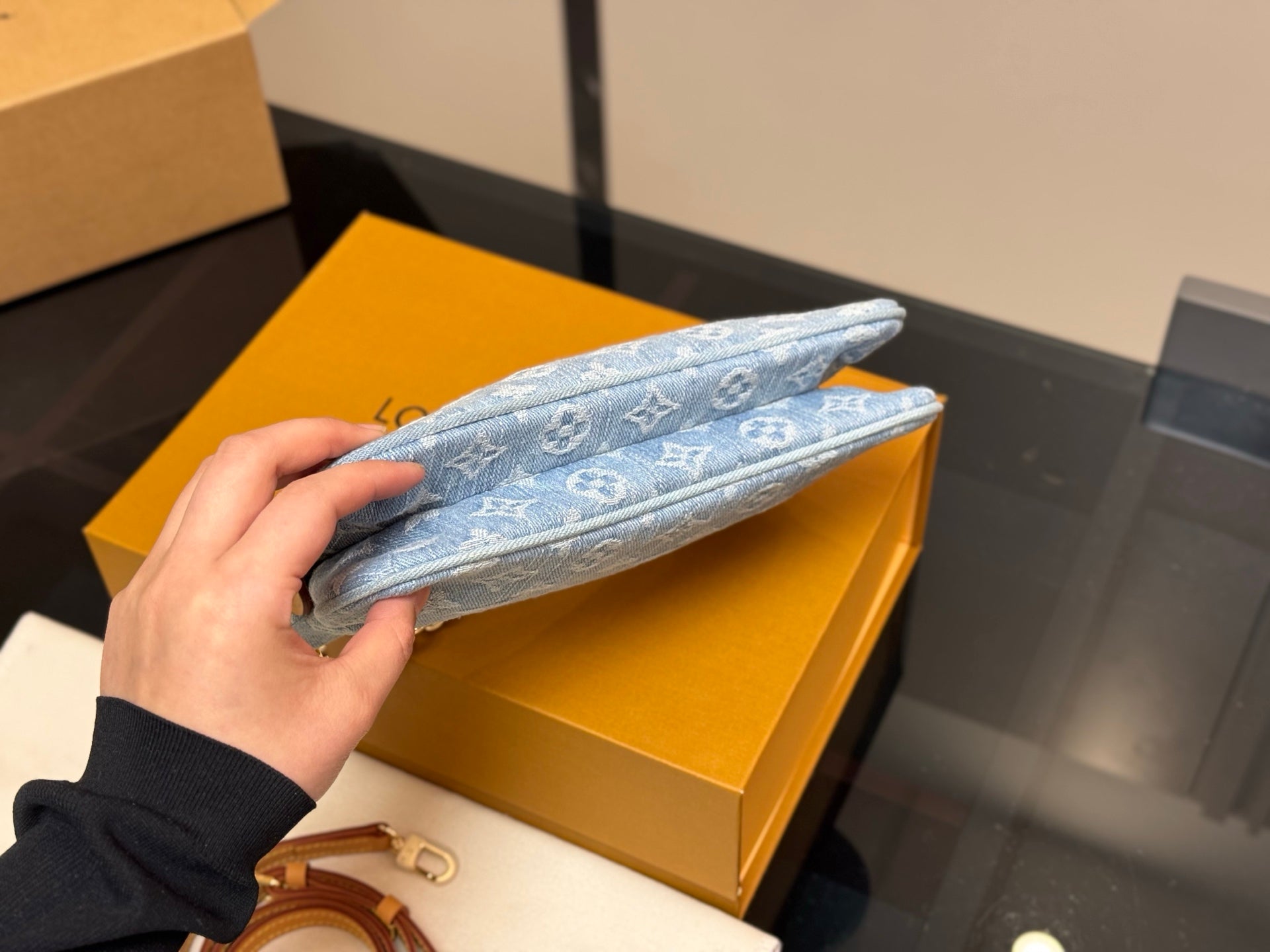 LOU* 25SS denim mahjong bag