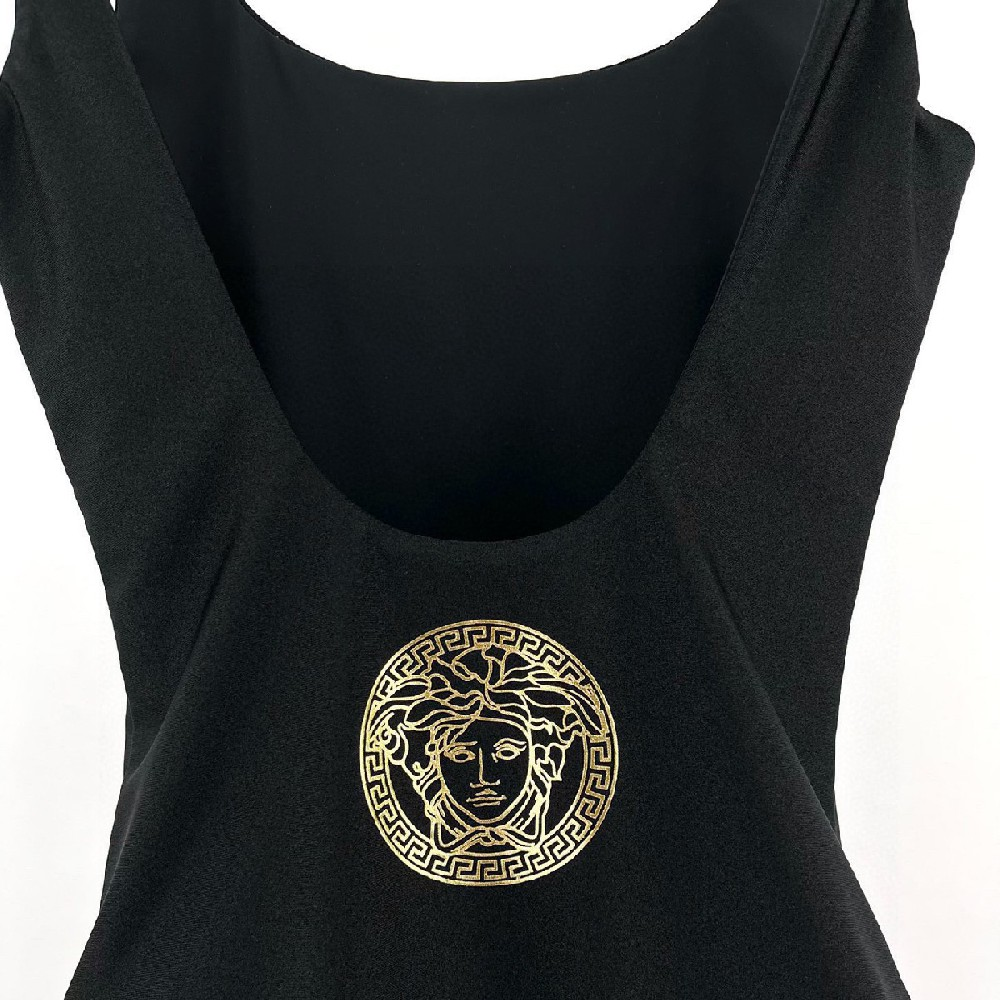 New Graphic Print U-Neck Open Back One Piece Swimsuit