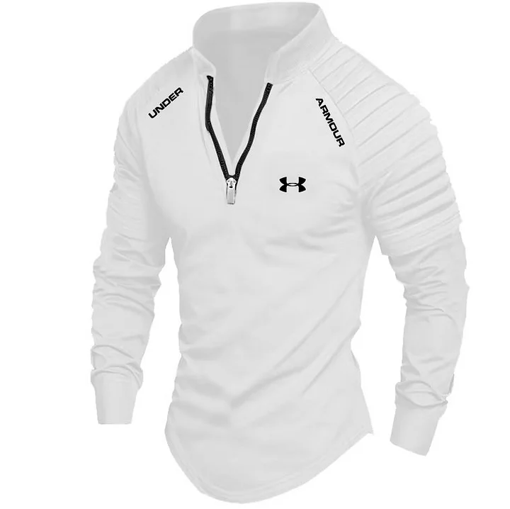 Men's Zip Long Sleeve Sports Casual Shirt