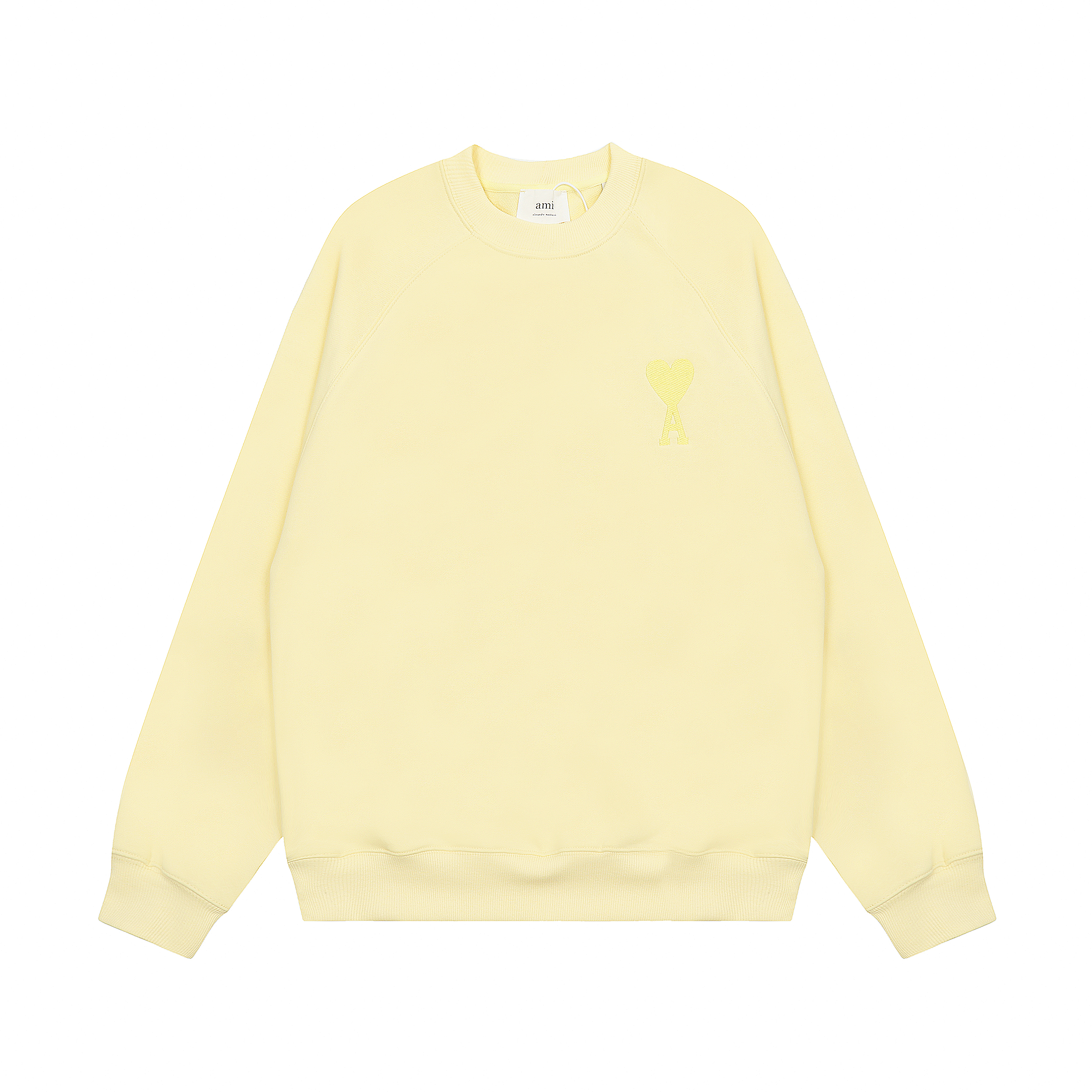 MA* Red Heart Solid Color Big Heart Round Neck Peach Heart Sweatshirt (10 Colors)