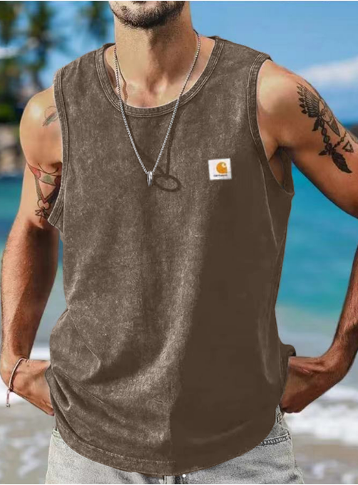 Men's Vintage Distressed Casual Sleeveless Vest Tank Top
